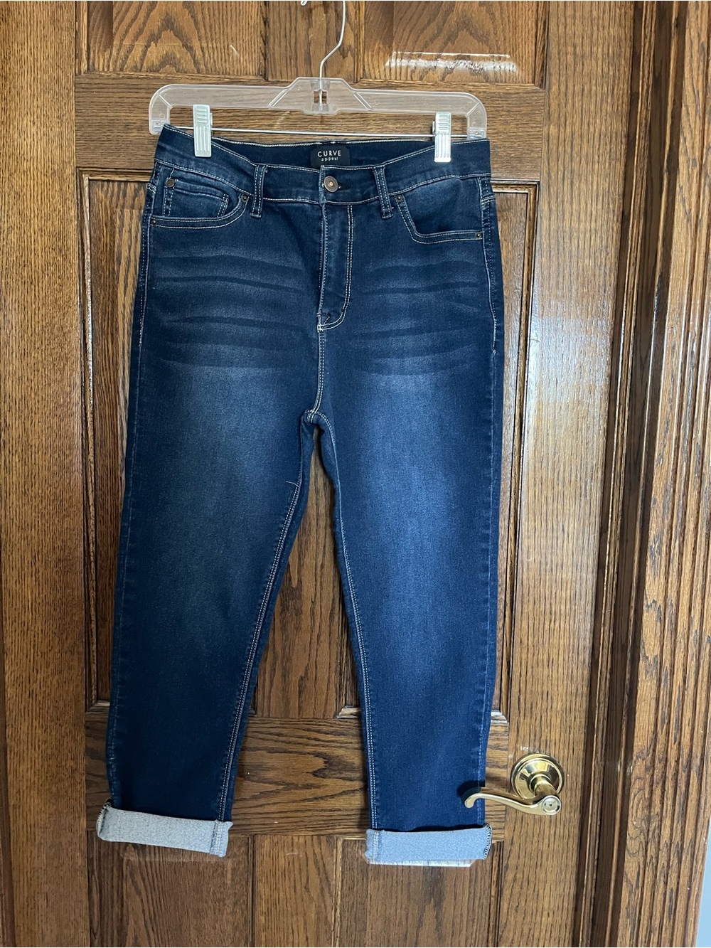 Curve & Co. Women's Dark Indigo Boyfriend Jeans